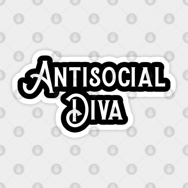 Antisocial Diva Sticker by PeppermintClover